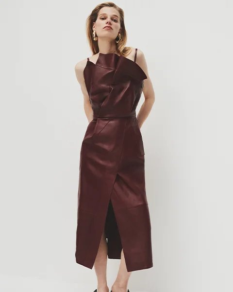 Rails Gabriella Satin Midi Dress