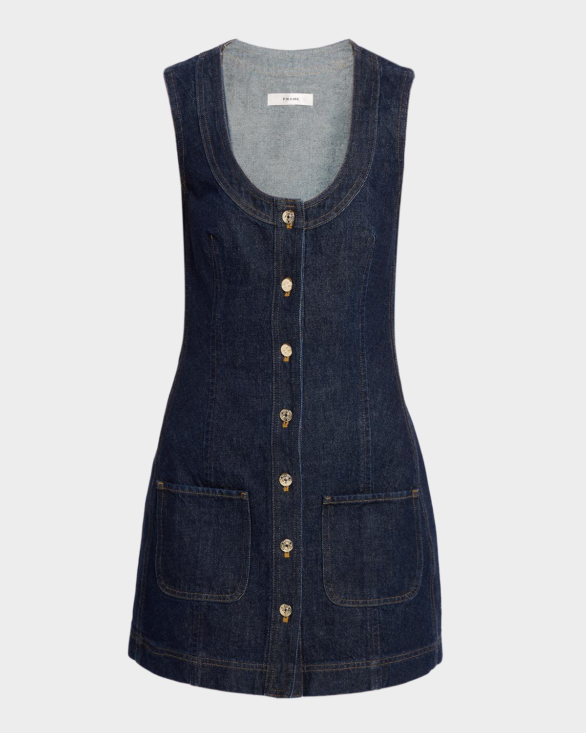 cute woman dresses Sojourn ~ Rowena Midi a fitted bodice that Button-Down Short Sleeve Denim Color:Greige size-standard