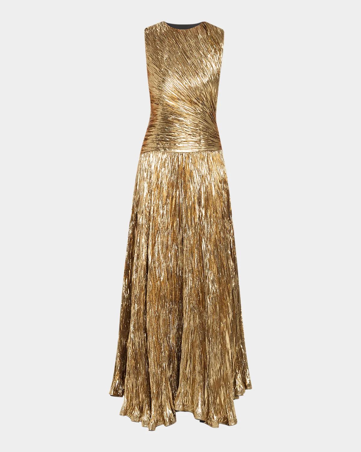 Gold Designer Evening Gowns for Women